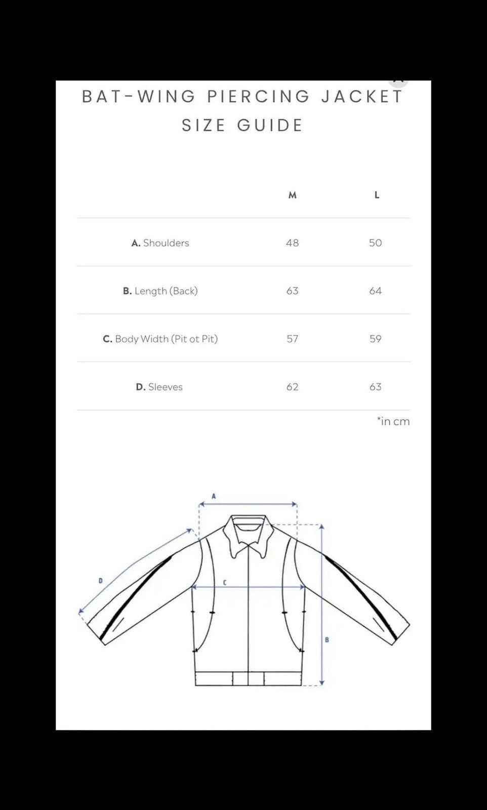 CMMAWEAR CMMAWEAR Bat Wing Piercing Jacket | Grailed