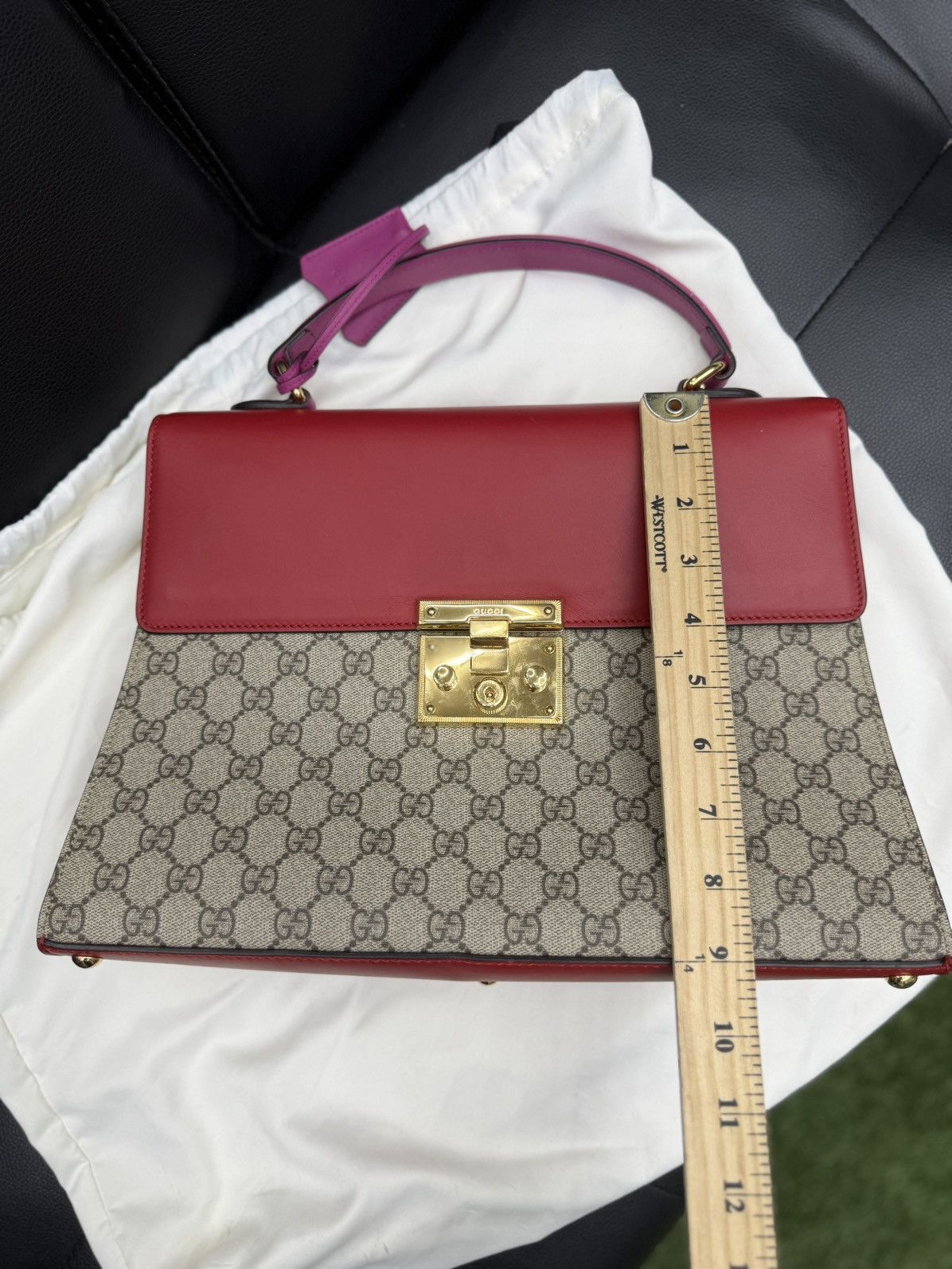 Gucci Gucci GG Supreme Handbag Shoulder Bag Padlock Purse $2300 Size ONE SIZE - 24 Thumbnail