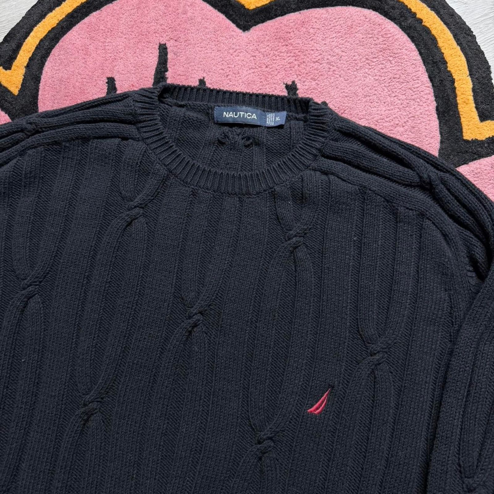 Nautica Nautica Embroidered Logo Chunky Cable Knit Sweater Size XL Size US XL / EU 56 / 4 - 3 Thumbnail