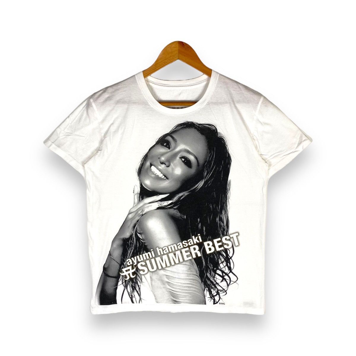 image of Band Tees Ayumi Hamasaki Japanese Singer Summer Best Tee in White, Men's (Size Medium)