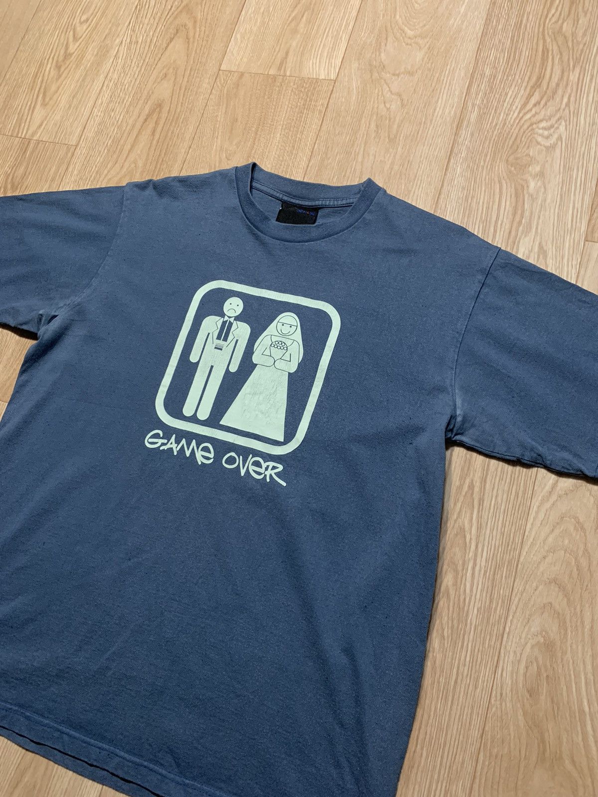 Vintage Vintage Y2K ADULT " Game Over Wife " Humor Tee Size US L / EU 52-54 / 3 - 2 Thumbnail