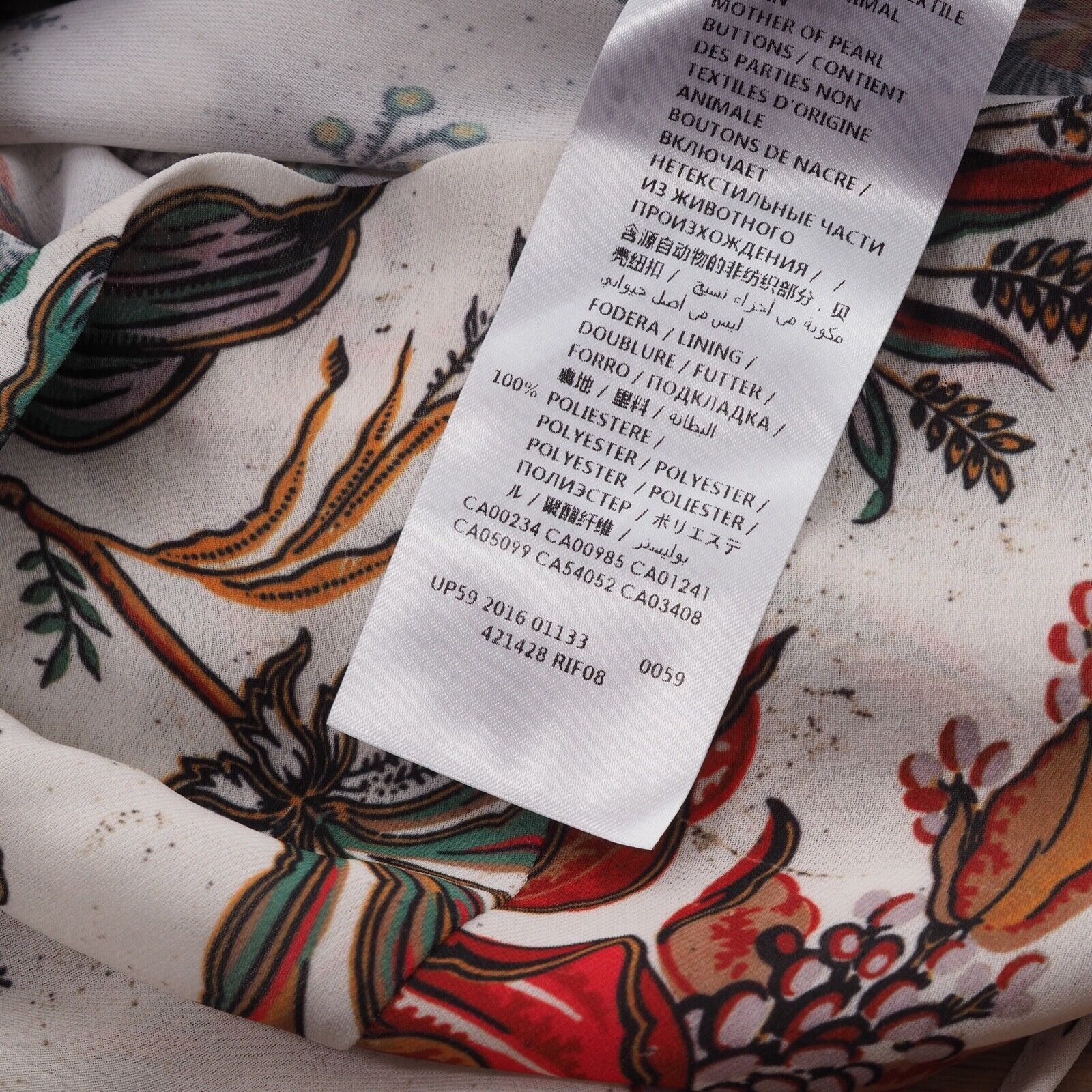 McQ Alexander McQueen Alexander McQueen White Floral Print Long Sleeve Tunic Dress Size S / US 4 / IT 40 - 6 Thumbnail