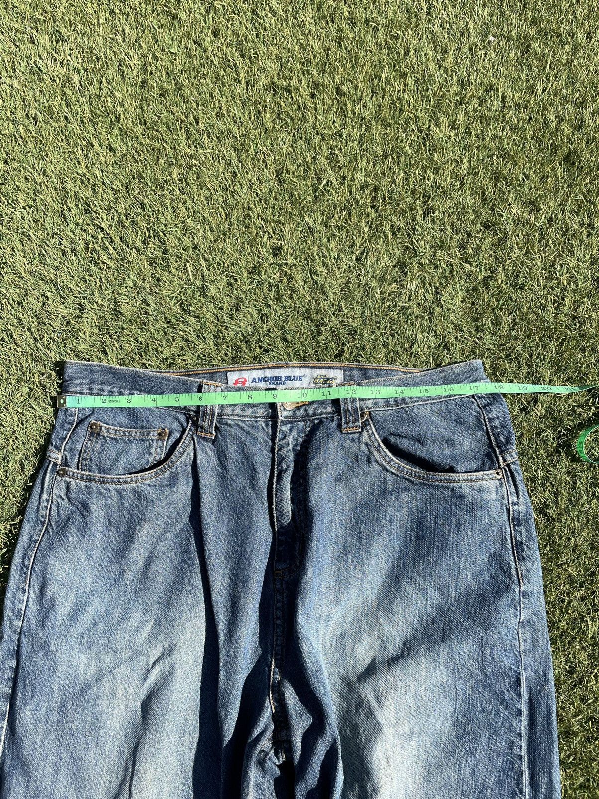 Anchor Blue Vintage 90s anchor denim jeans size 36 x 40 skater wide leg Size US 36 / EU 52 - 4 Thumbnail