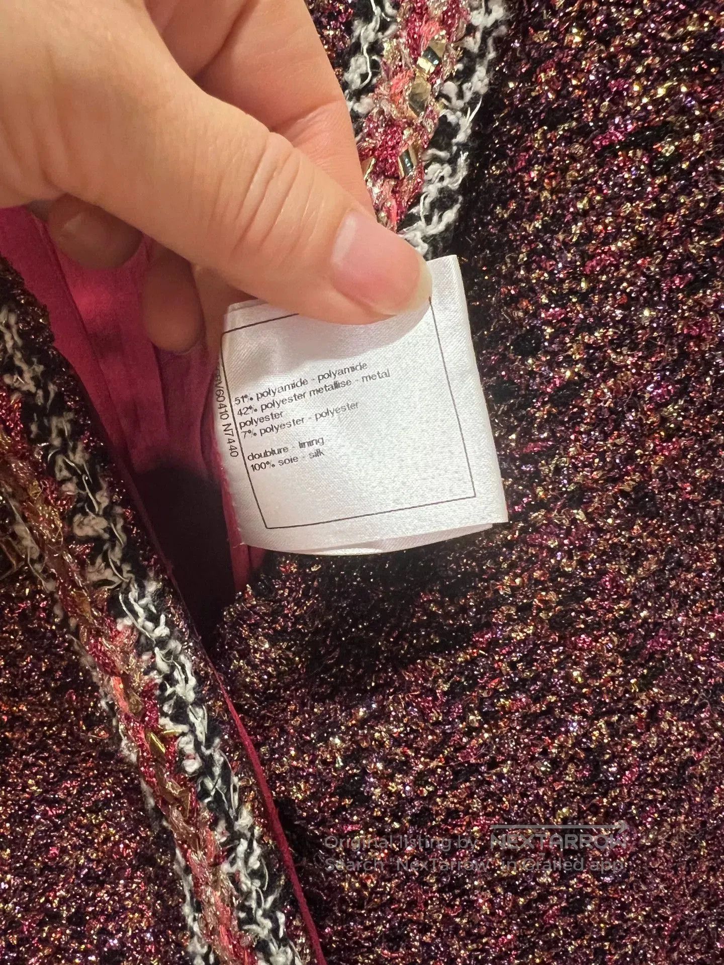 Chanel Chanel Tweed Gold Thread Jumpsuit. Size 33" - 6 Thumbnail