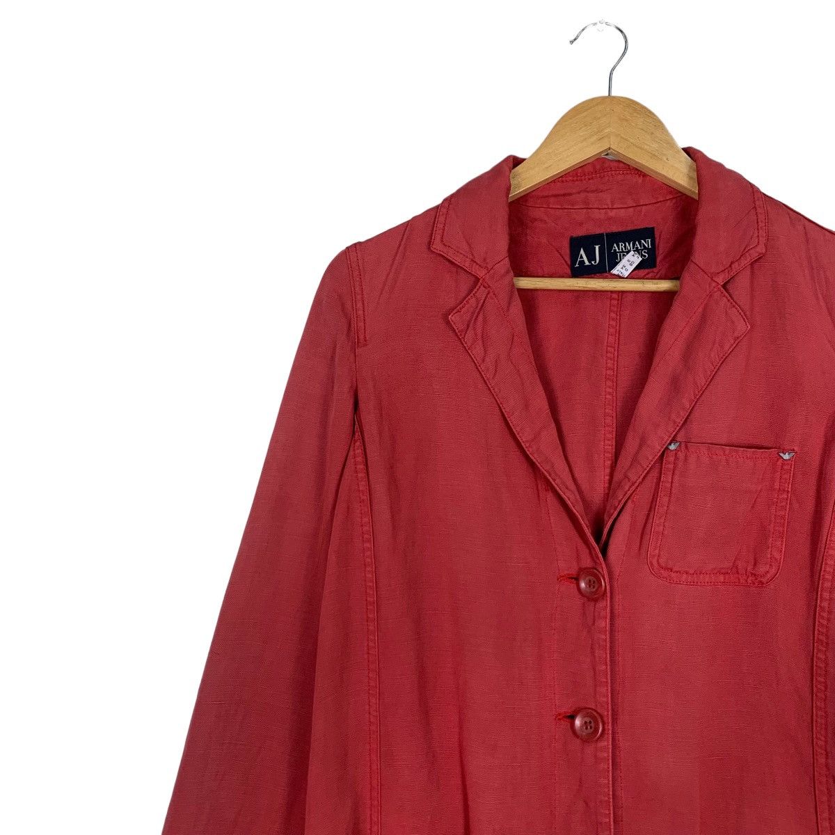 Armani ARMANI JEANS Red Casual Jacket #1171-C54 Size S / US 4 / IT 40 - 3 Thumbnail