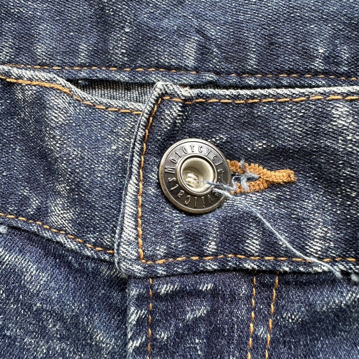Japanese Brand Vintage Devilscats Distressed Denim Jean Pant W35 Size US 35 - 4 Thumbnail