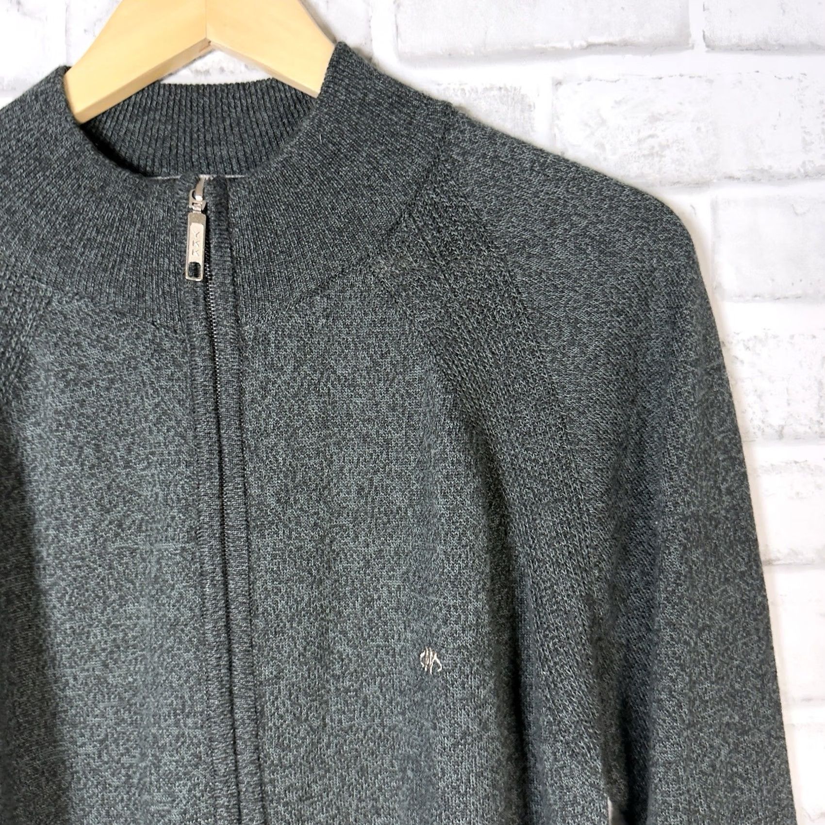 Vintage Westerville Gray Merino Wool Blend Full Zip Cardigan Sweater Mens Size L Size US L / EU 52-54 / 3 - 2 Thumbnail