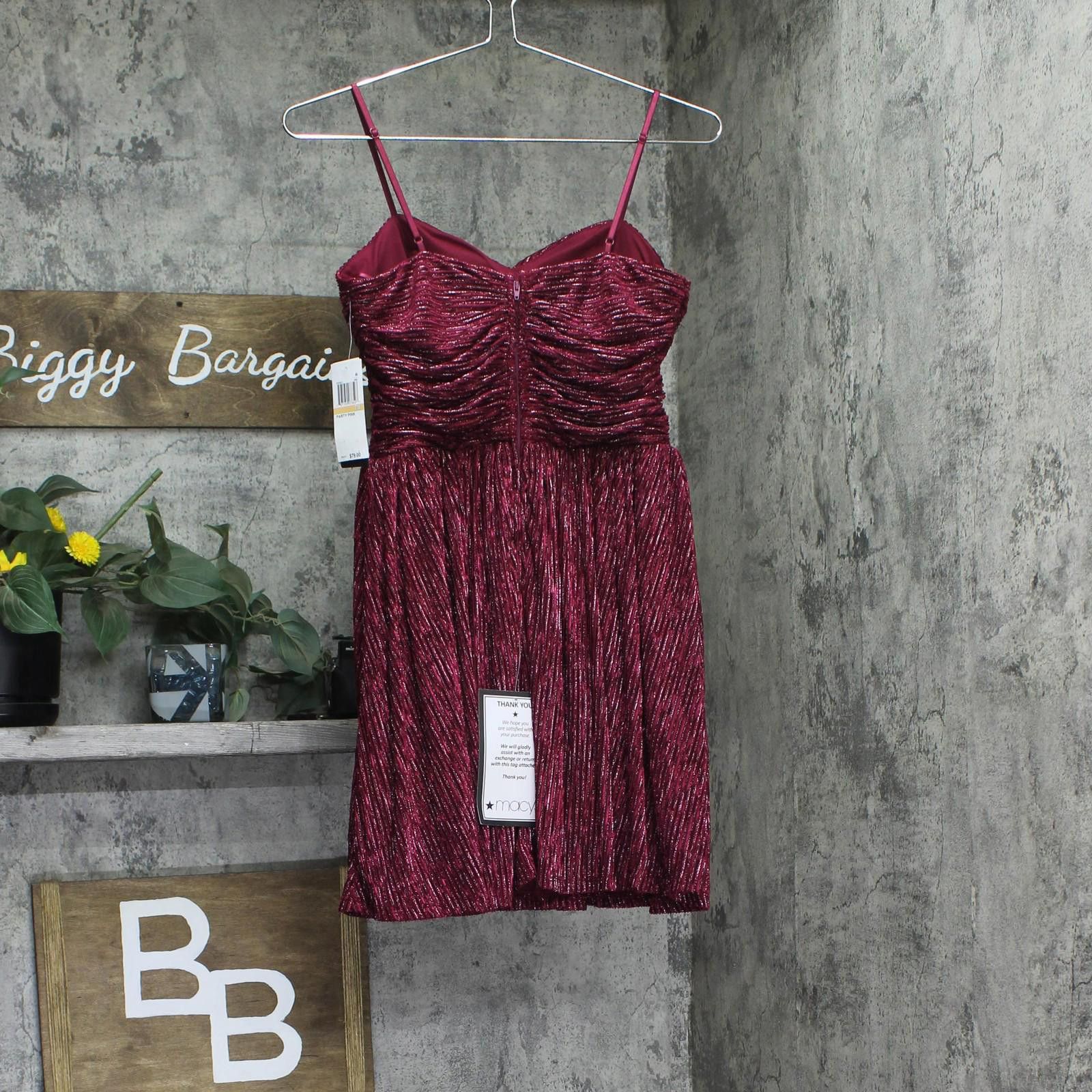 Other Nwt City Studio Strap Fit Flare Mini Dress Wine Red 7 / 8 Size M / US 6-8 / IT 42-44 - 2 Thumbnail