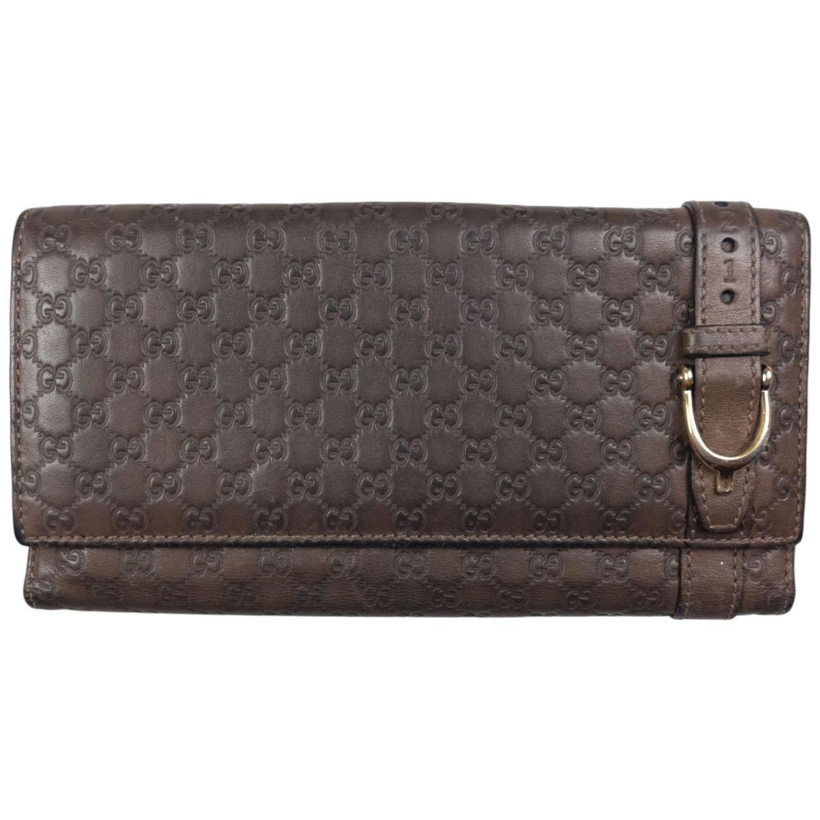 Gucci Vintage Gucci Embossed Monogram Leather Purse Size ONE SIZE - 1 Thumbnail