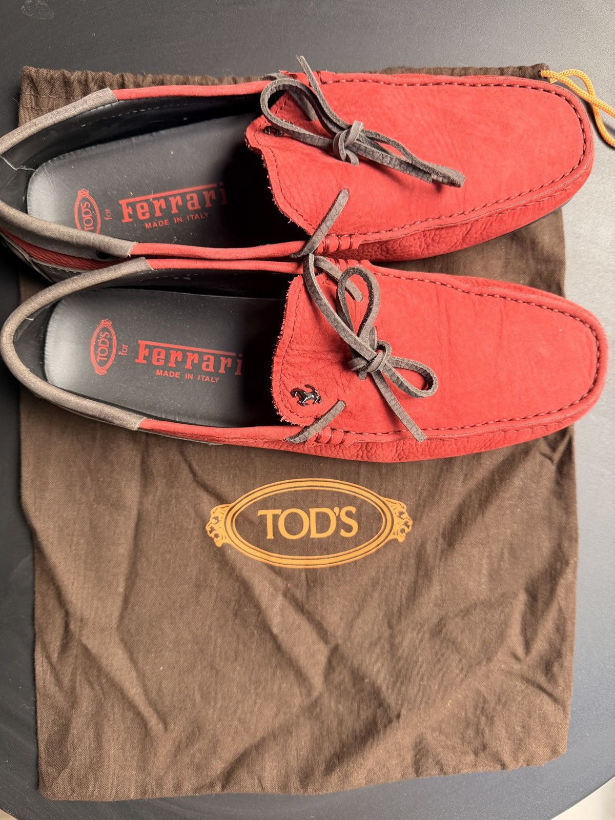 Tod's Tod's Men's Red Loafers -Ferrari Size US 8.5 / EU 41-42 - 2 Thumbnail