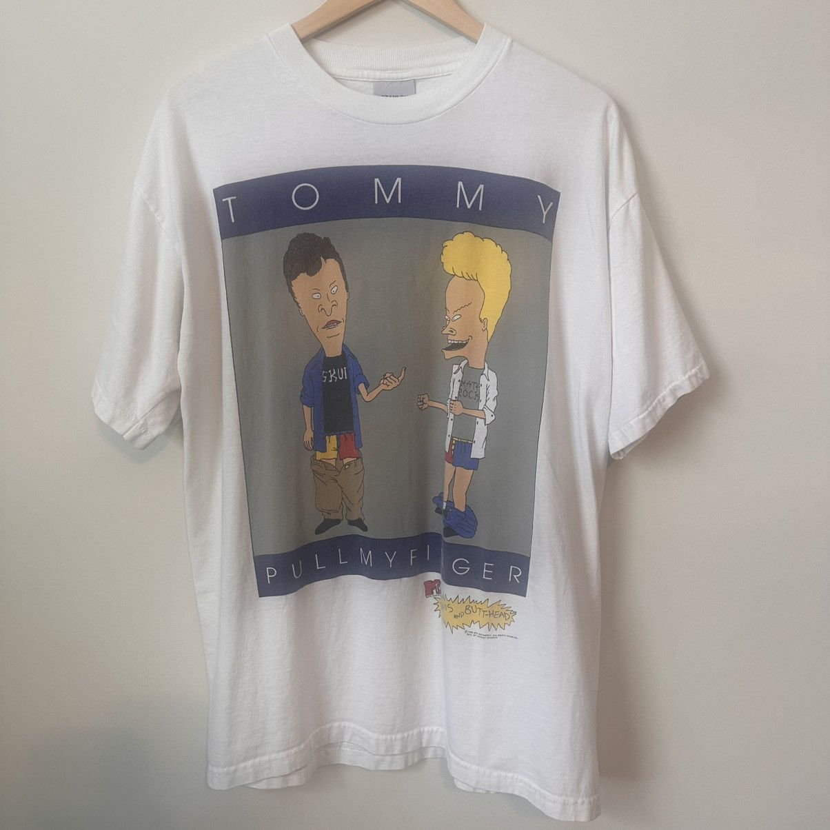 Mtv Vintage Beavis and Butthead Tommy Pullmyfinger Tee Shirt XL Size US XL / EU 56 / 4 - 1 Thumbnail