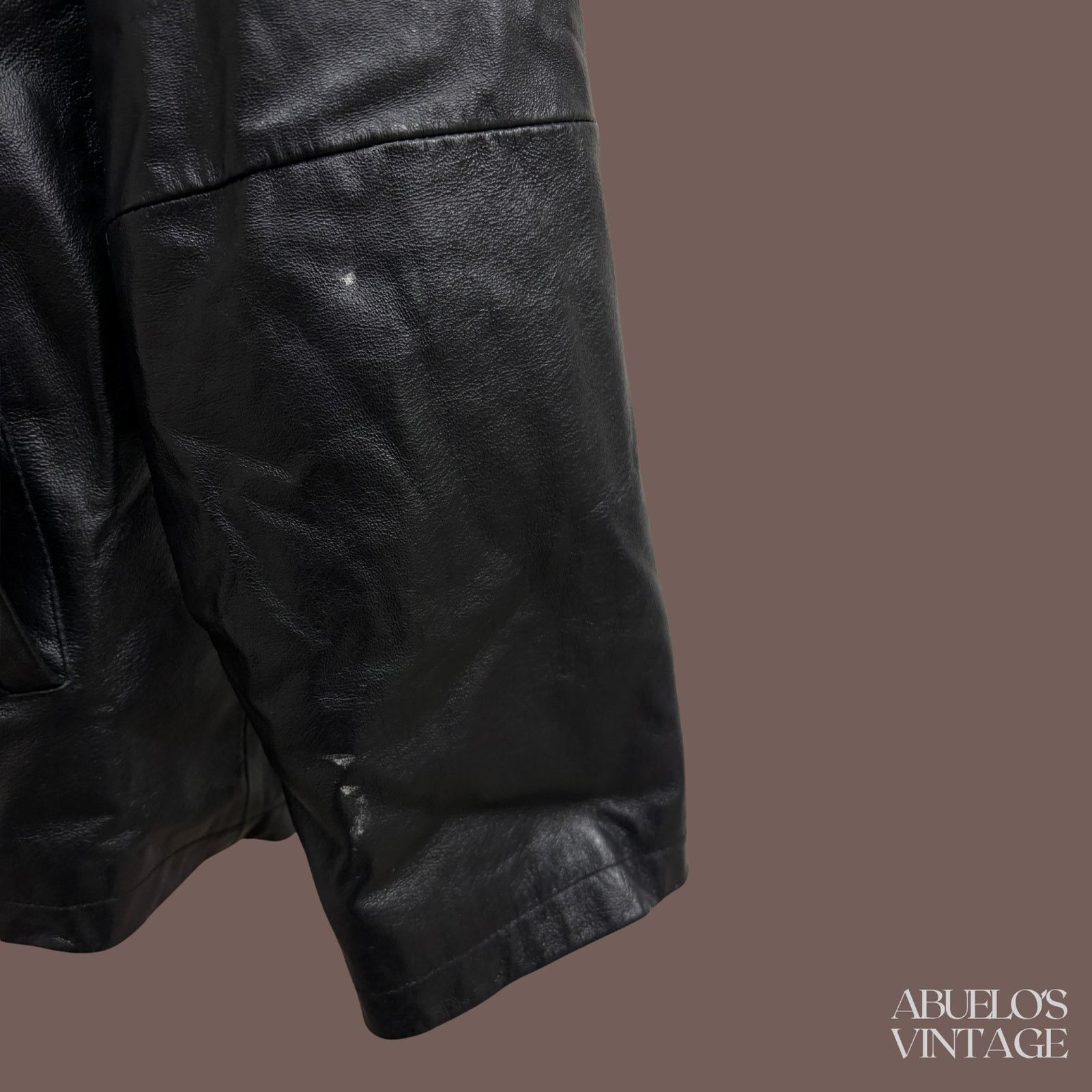 Vintage VTG Catalani Leather Jacket | Black | 90s Minimal Size US L / EU 52-54 / 3 - 2 Thumbnail