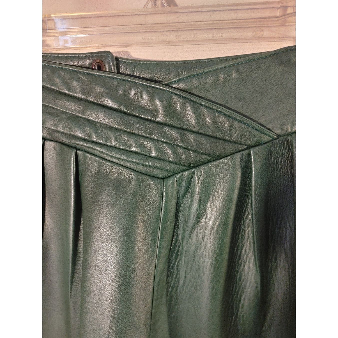 Vintage Vtg Continental Leather Fashions High Rise Green Pants 28 Size 28" / US 6 / IT 42 - 3 Thumbnail