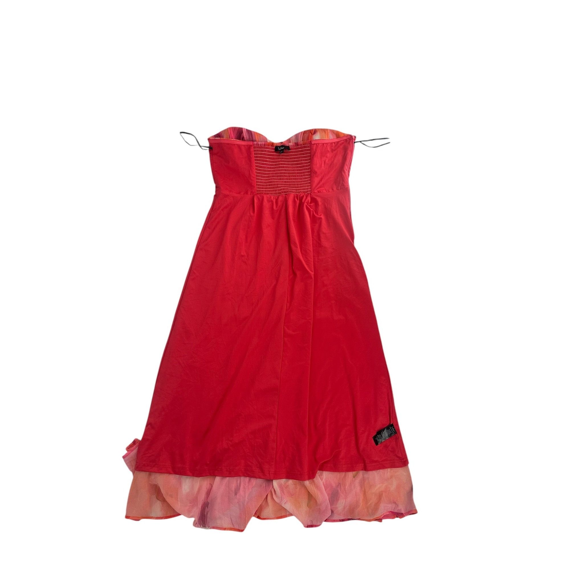 Lulus Lulus Dress - Strapless Coral Watercolor - NWT - Size XL Size XL / US 12-14 / IT 48-50 - 10 Thumbnail
