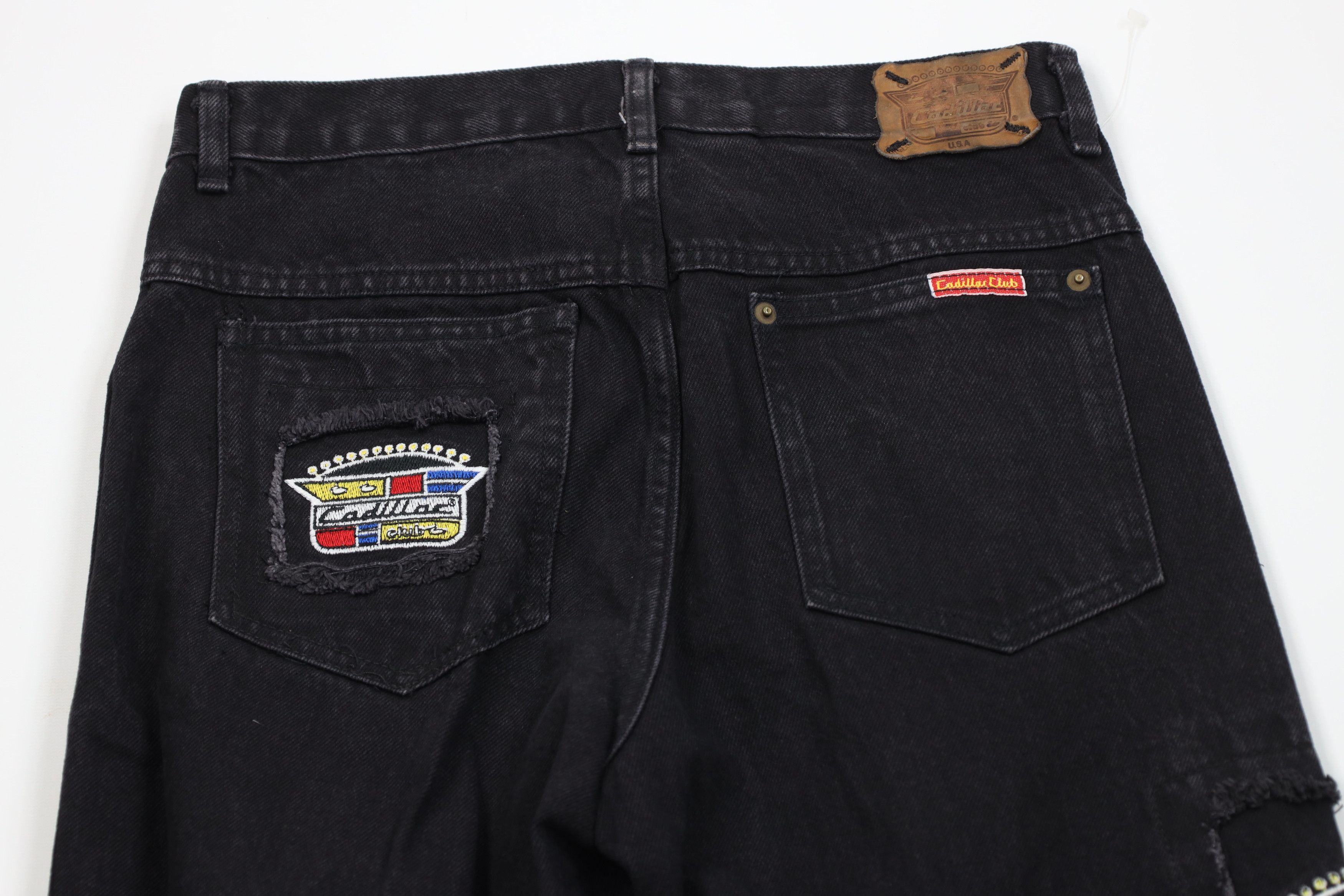 Cadillac Deadstock Vintage 90s Cadillac Car Straight Leg Jeans USA Size US 32 / EU 48 - 10 Thumbnail