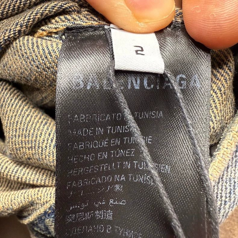 Balenciaga Balenciaga Masked paper bandage blue denim jacket Size US XS / EU 42 / 0 - 5 Thumbnail