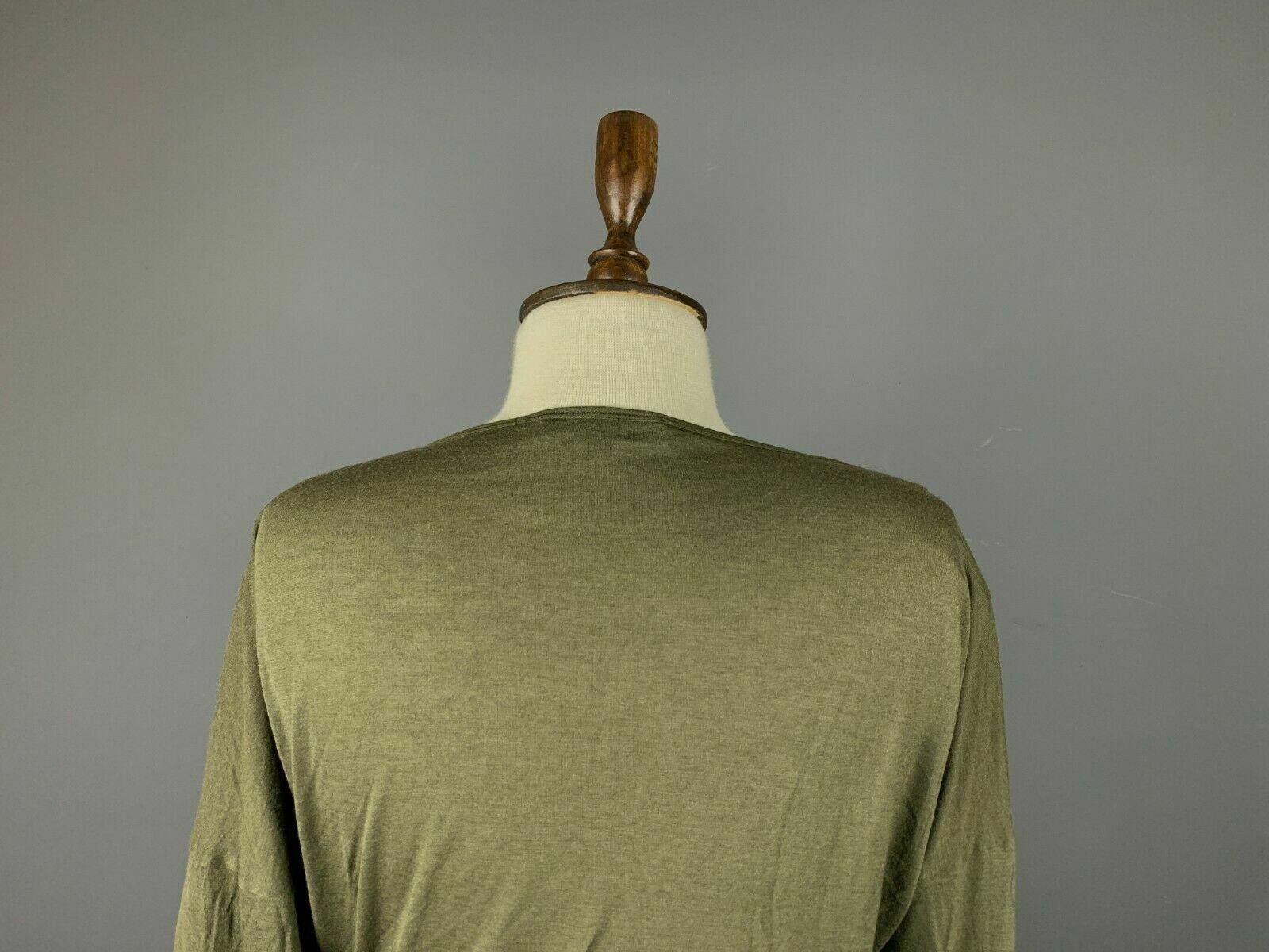 Designer Barbara Bui Olive Boat Neck Viscose Cashmere Sweater Size L Size L / US 10 / IT 46 - 6 Thumbnail