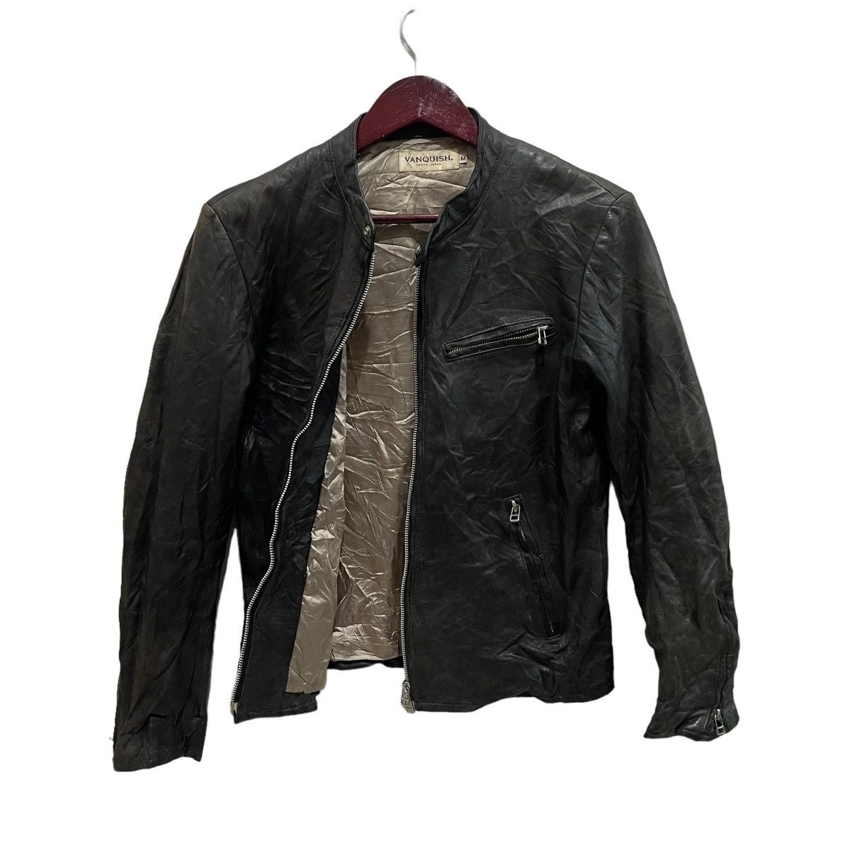 Vanquish × Vintage Vintage VANQUISH Leather Motorcycle Rider Zipper Jacket Size US M / EU 48-50 / 2 - 7 Thumbnail