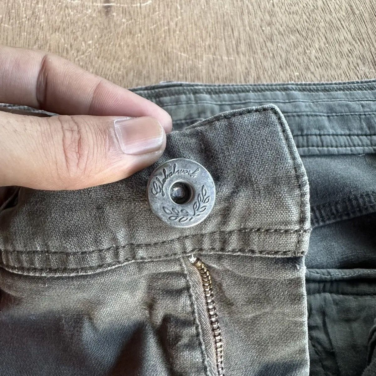 Global Work STEALS💥GLOBALWORK TROUSERS FADED MUDWASH MILITARY VTG PANTS Size US 33 - 6 Thumbnail