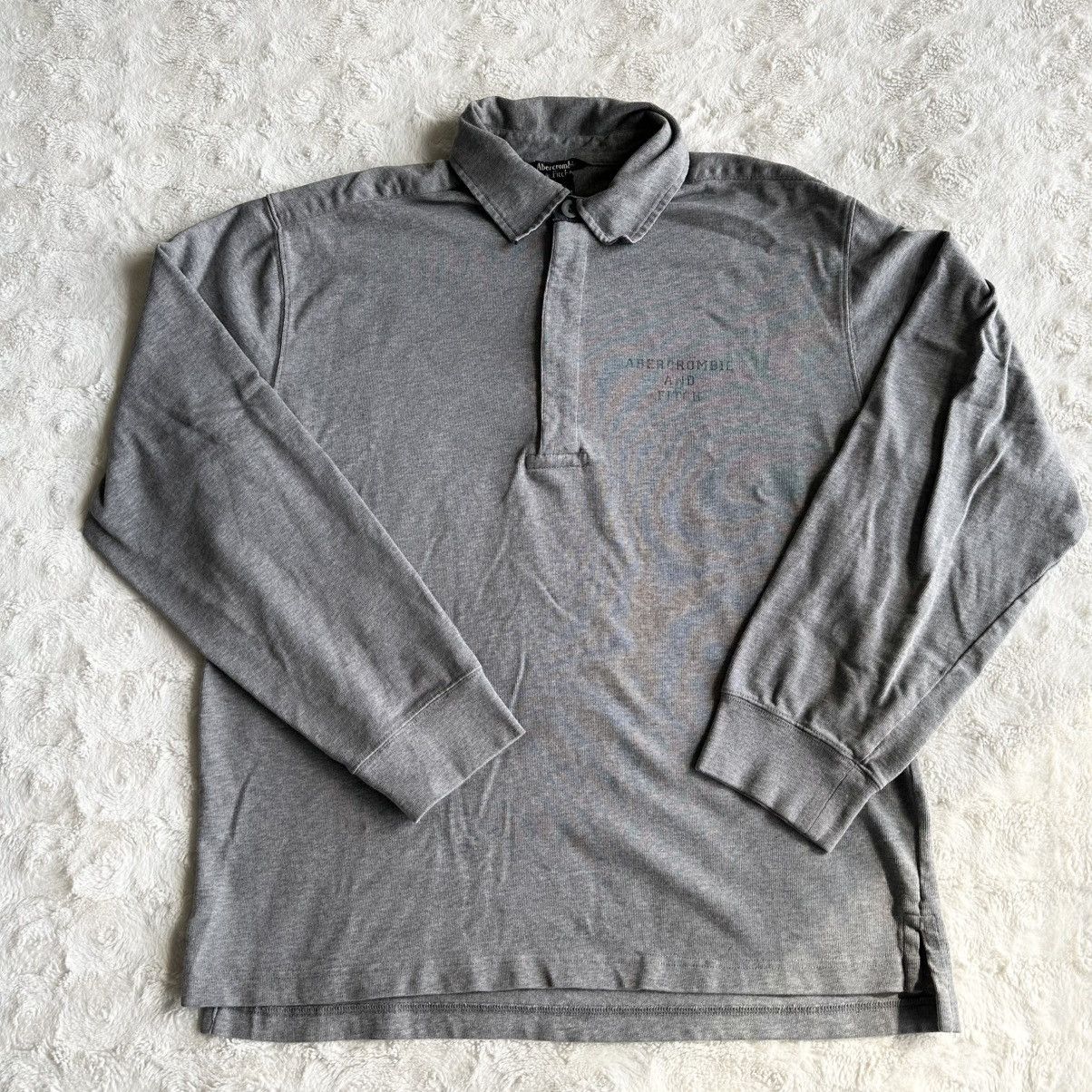 Abercrombie & Fitch Vintage Abercrombie & Fitch Polo Shirt Mens M Gray Rugby Zip Size US M / EU 48-50 / 2 - 2 Thumbnail