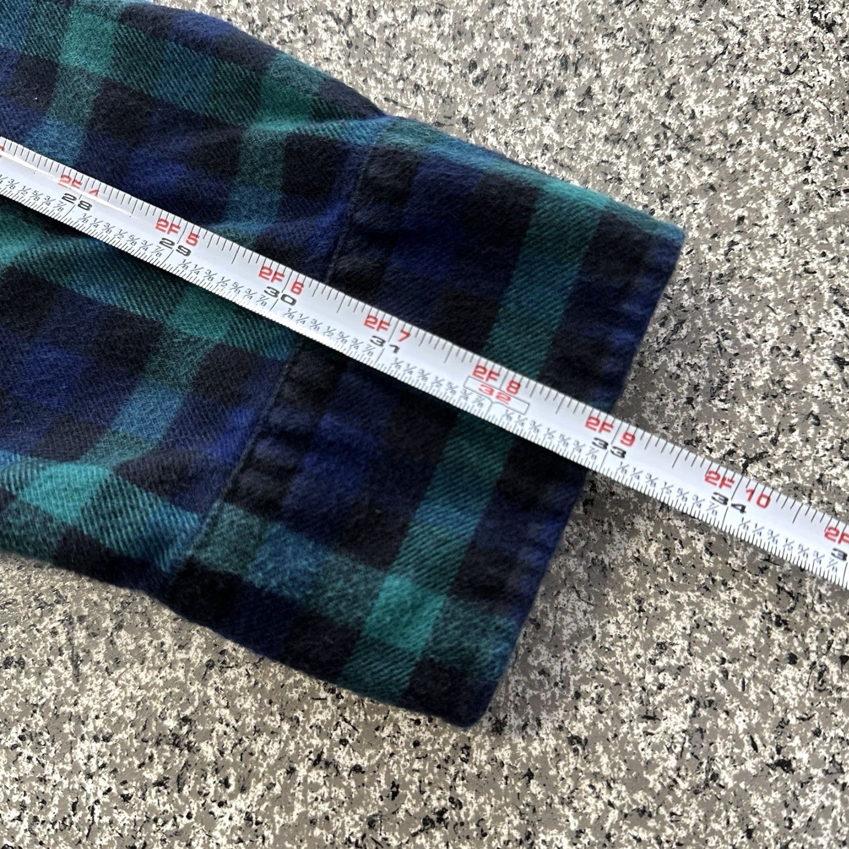 Lands' End Lands' End Flannel Shirt 2XLT Long Sleeve Button-Up Navy Plaid Mens Big & Tall Farmers Workwear Casual Travel Shirt Size US XXL / EU 58 / 5 - 7 Thumbnail
