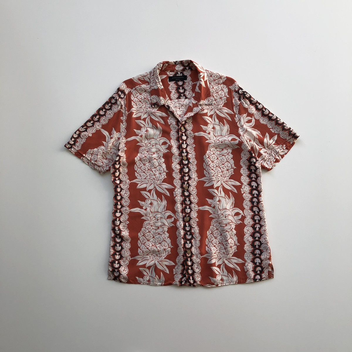 Allsaints Allsaints Ananas Pineapple All Over Printed Hawaiian Shirt Size US M / EU 48-50 / 2 - 1 Thumbnail