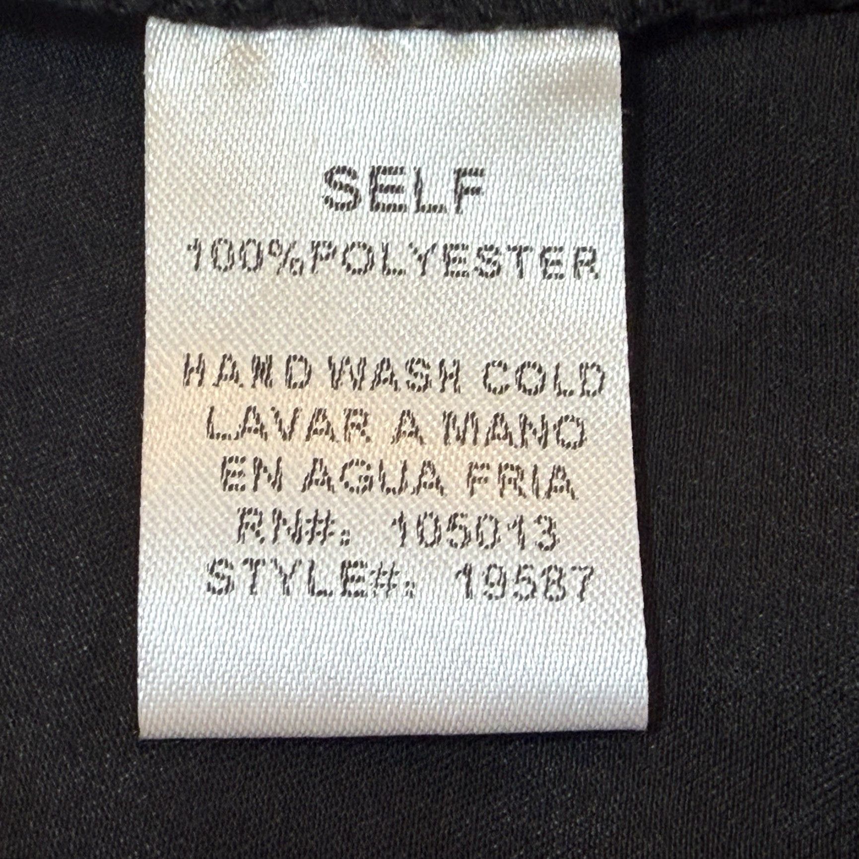 Vintage Savanna Jane Top Women’s Size Medium Black Long Sleeve Round Neck w/ Ruffle Detail Boho Peep Hole Button Back Size M / US 6-8 / IT 42-44 - 6 Thumbnail