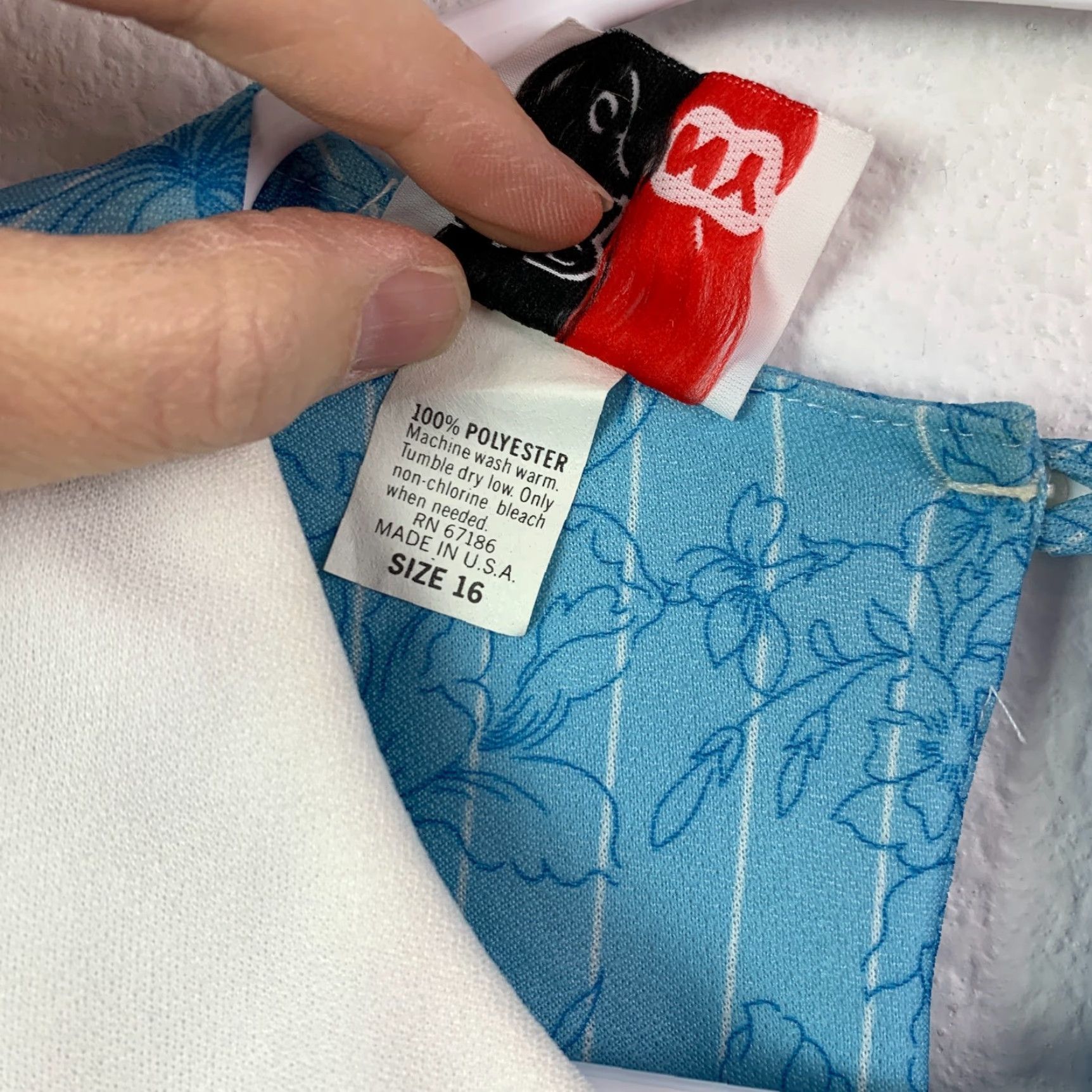 Vintage VINTAGE KR of NY Blue White Modest Secretary Blouson Dress Size 16 Size XXL / US 16-18 / IT 52-54 - 7 Thumbnail