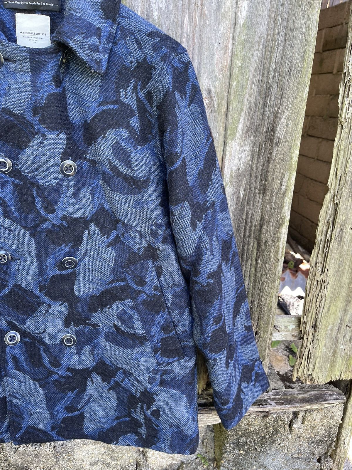 Marshall Artist Marshall Artist Camo Jacquard Peacoat - Rare UK Designer Size US S / EU 44-46 / 1 - 7 Thumbnail