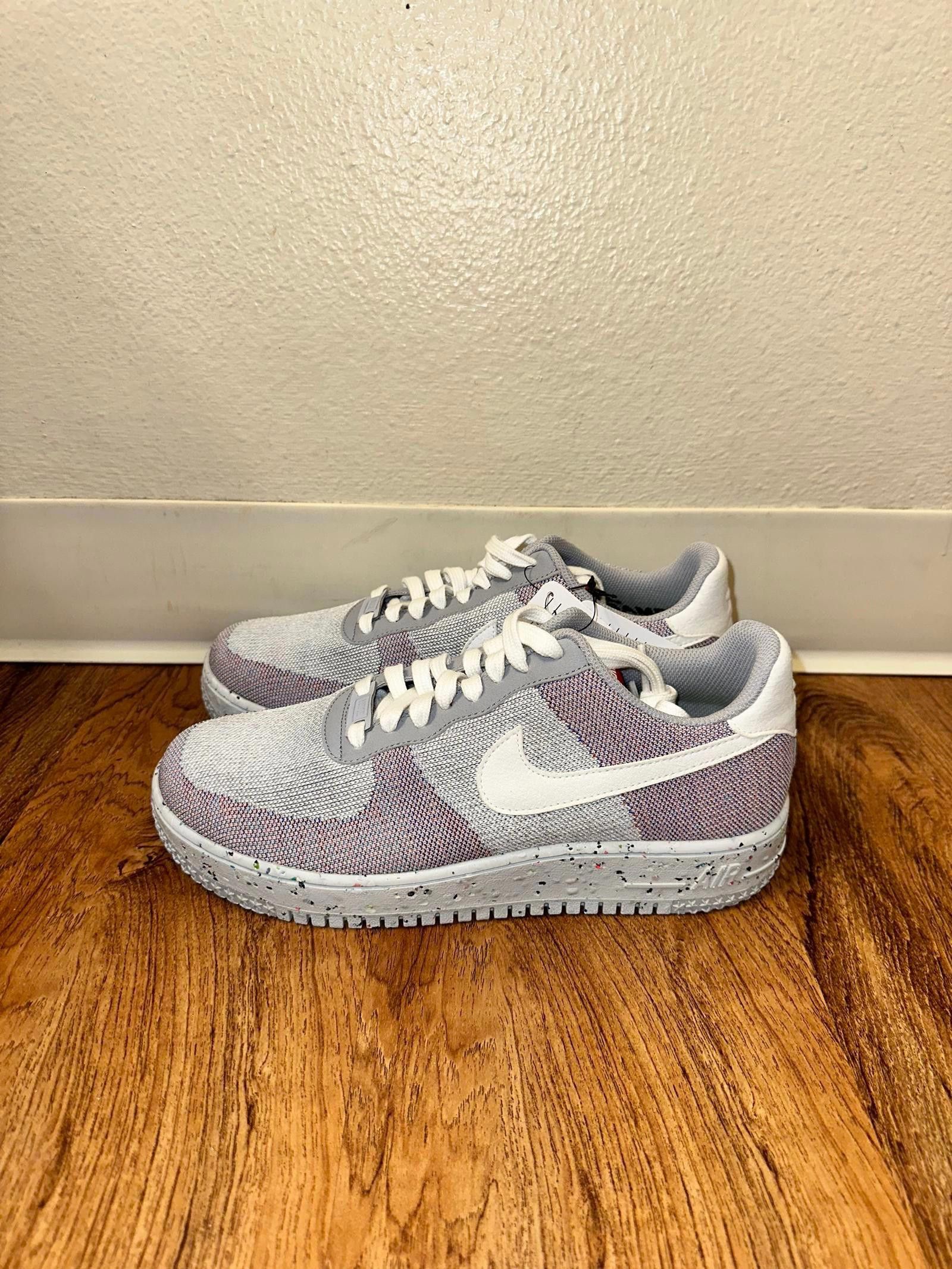 Nike Nike Air Force 1 Low Crater Flyknit Wolf Grey Size US 9 / EU 42 - 3 Thumbnail