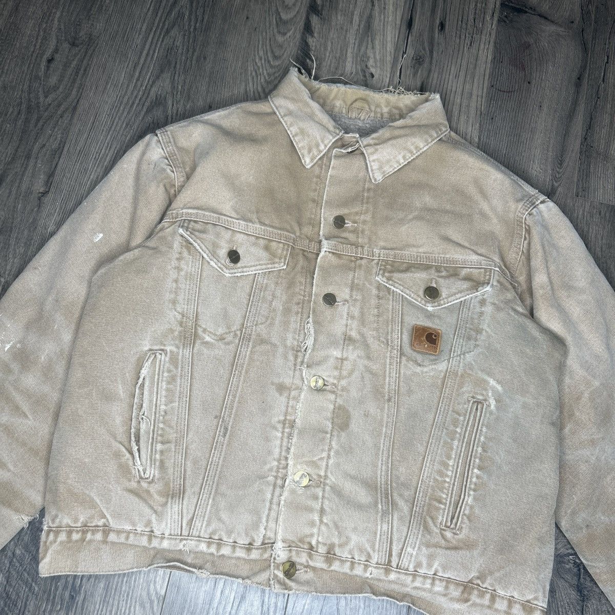 Carhartt Carhartt distressed trucker jacket Size US L / EU 52-54 / 3 - 7 Thumbnail