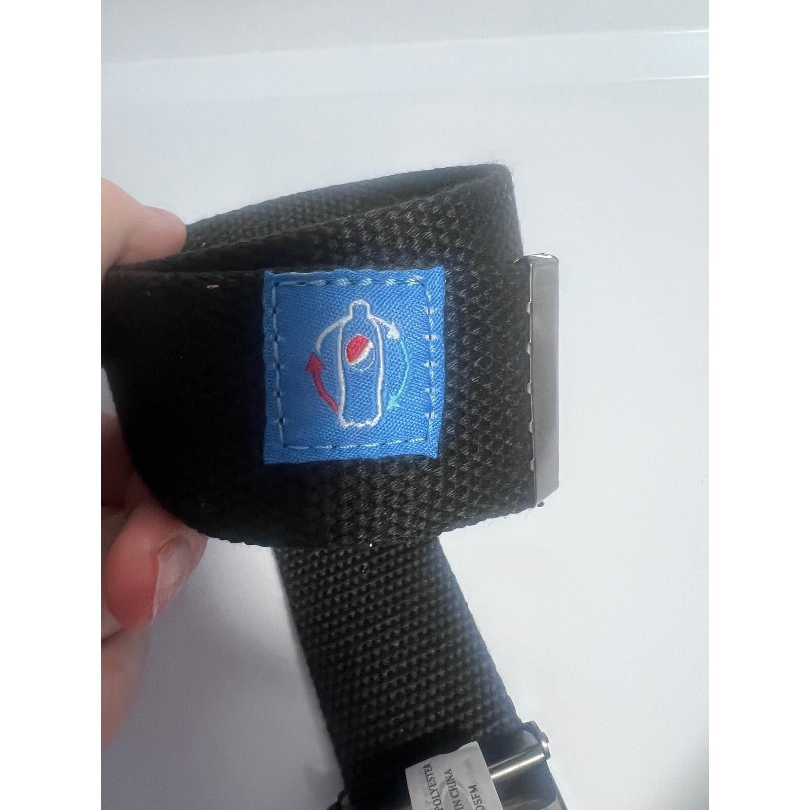 Pepsi Pepsi Logo Black Web Belt Adjustable Flip Top Buckle OSFM Size ONE SIZE - 3 Thumbnail
