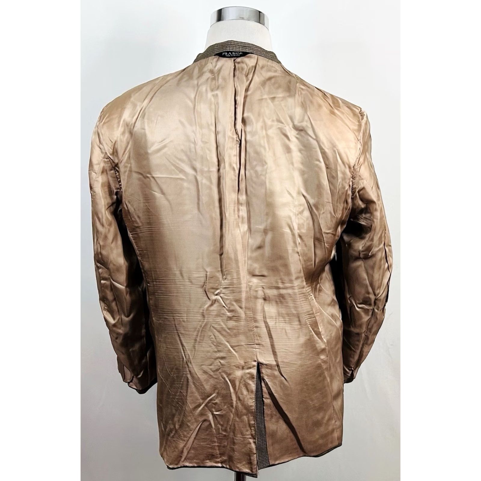 Jos. A. Bank Jos A Bank 42R Sport Coat 100% Wool Gold Houndstooth Two Button Lined Vented Jacket/Coat Mens Regular 42 Gold Wool Sport Coat Size US XS / EU 42 / 0 - 8 Thumbnail