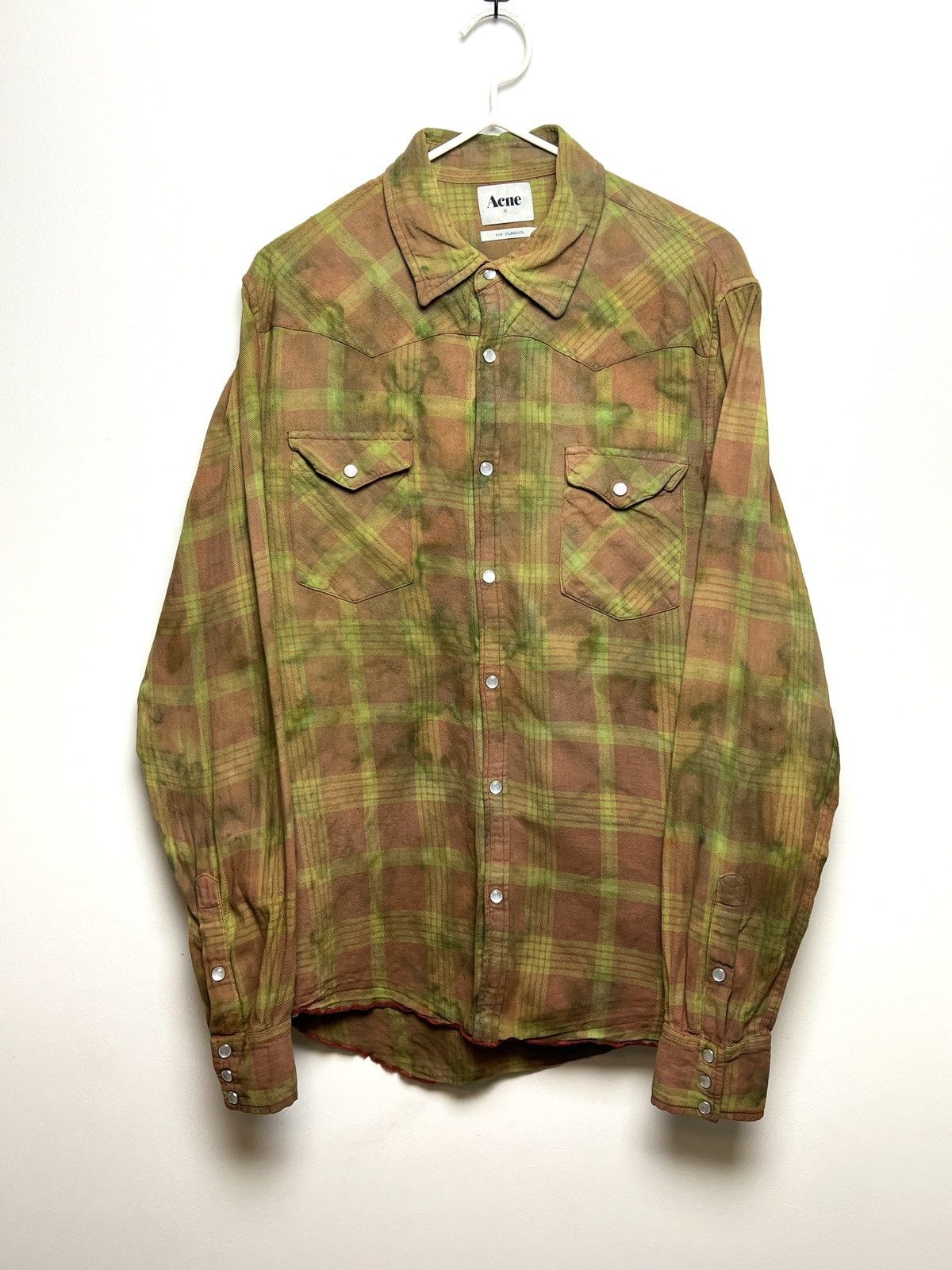 Acne Studios acne camo painters vintage travis flannel shirt tie dye y2k Size US M / EU 48-50 / 2 - 1 Thumbnail