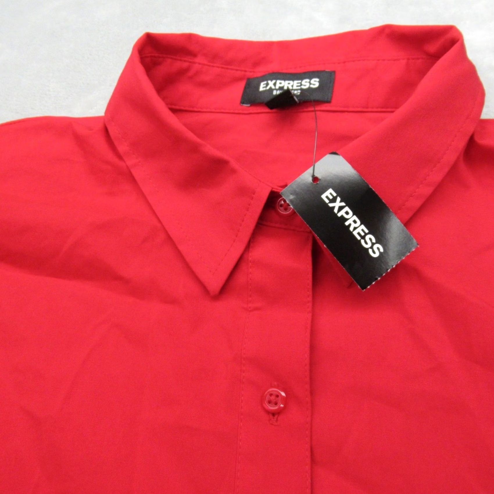Express VINTAGE? No - Express Shirt Womens Large Red Button-Up Long Sleeve Casual NEW Size L / US 10 / IT 46 - 7 Thumbnail