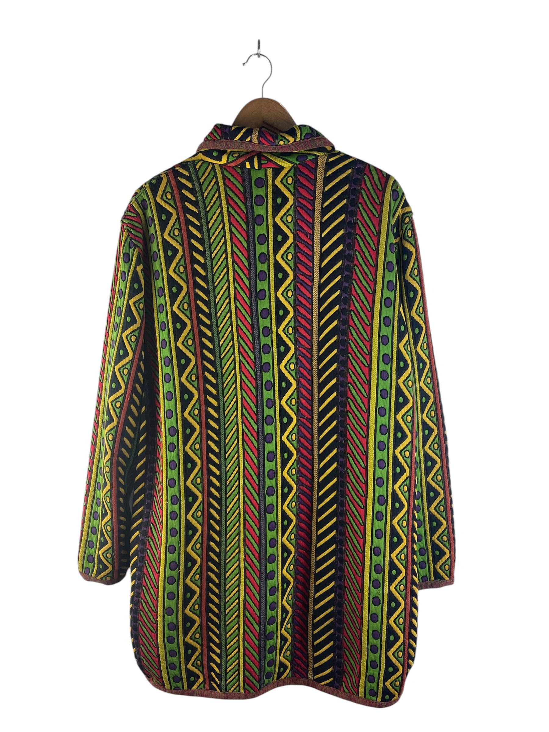 Missoni Missoni Intimo Multicolor Tribal Jacquard Knit Cardigan Size L / US 10 / IT 46 - 2 Thumbnail