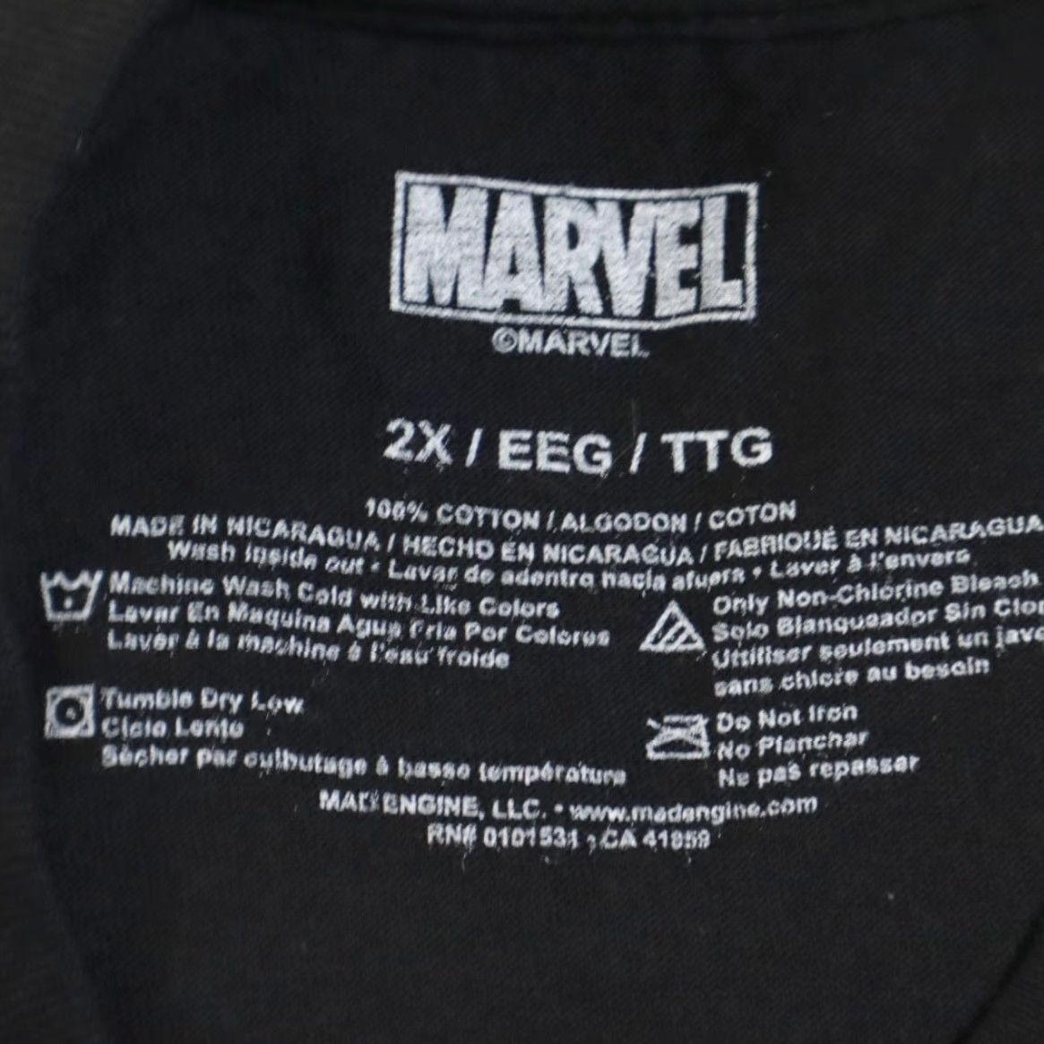 Vintage Marvel Graphic Super Hero Solid T-Shirt Black Men's 2XL Size US XXL / EU 58 / 5 - 5 Thumbnail