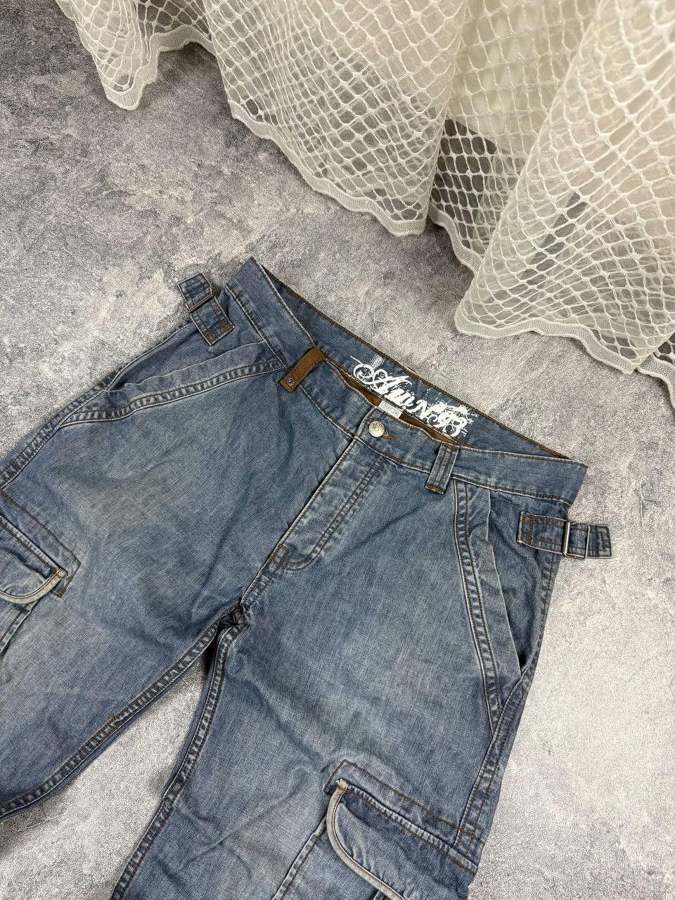 Japanese Brand Jeans Dirty Pants faded crash denim thrashed y2k distressed Size US 34 / EU 50 - 3 Thumbnail