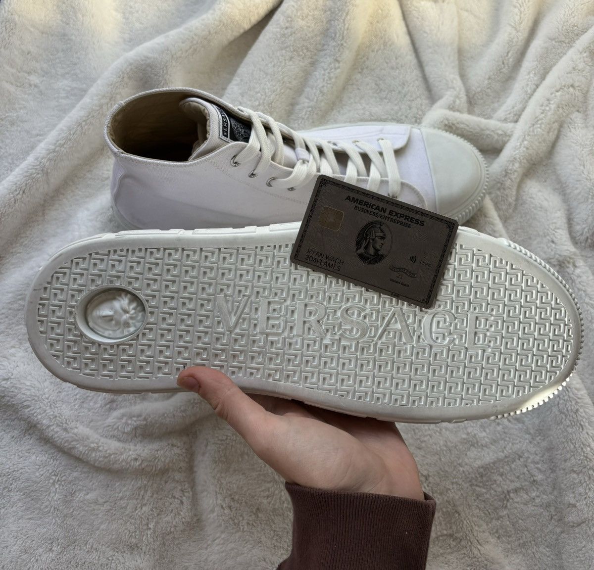 Versace Versace White Circle Medusa Logo High Tops Size US 14 / EU 47 - 4 Thumbnail