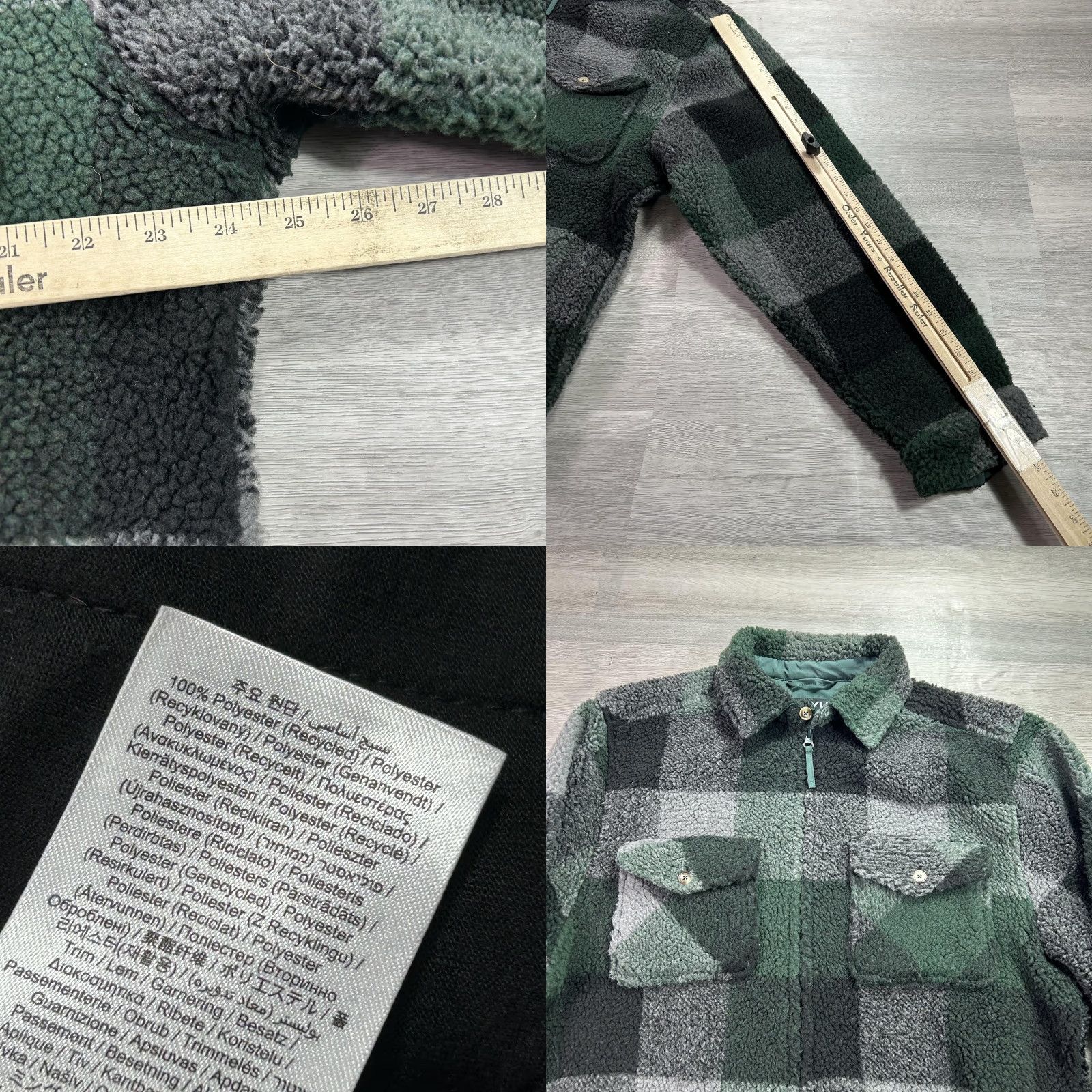 KAVU KAVU Jacket Mens XL Green Plaid Sherpa Fleece Full Zip Lined Outdoor Insulated Size US XL / EU 56 / 4 - 8 Thumbnail