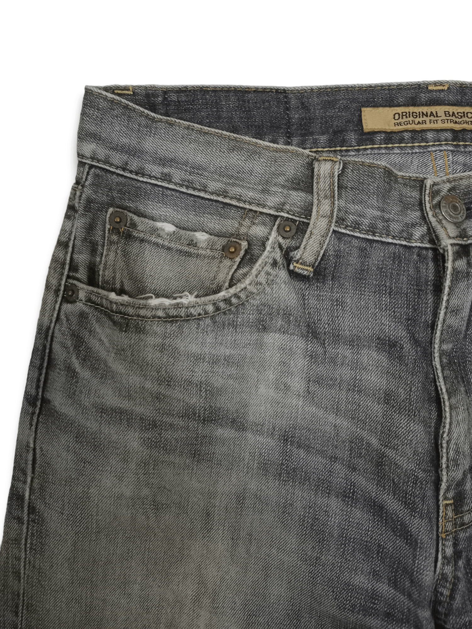 Japanese Brand × Uniqlo S002 Vintage Japanese Uniqlo Grey Loose Jeans 30x28 Size US 30 / EU 46 - 4 Thumbnail