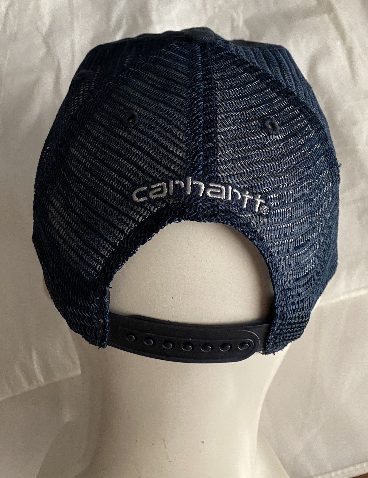 Carhartt Carhartt blue unstructured mesh trucker cap front logo patch Size ONE SIZE - 10 Thumbnail