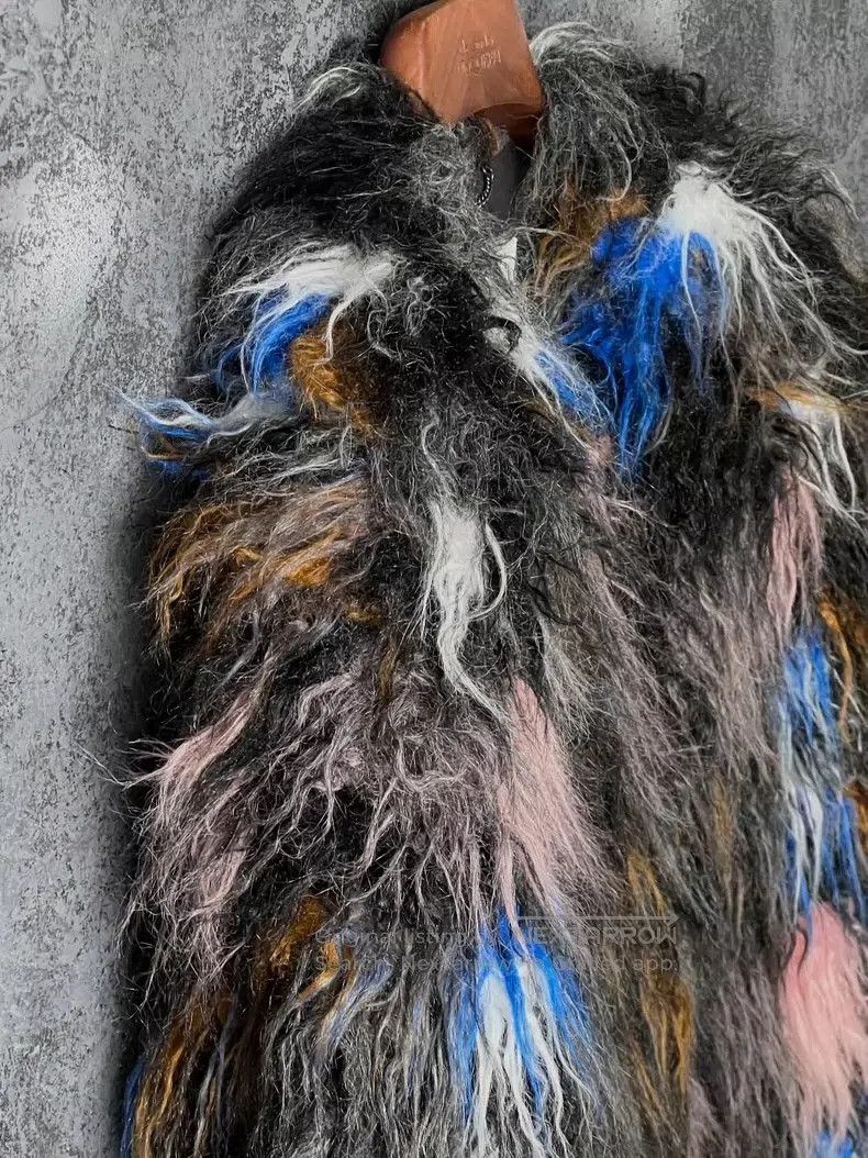 Kenzo KENZO Women's Multicolor Furry Coat. Size US XS / EU 42 / 0 - 6 Thumbnail