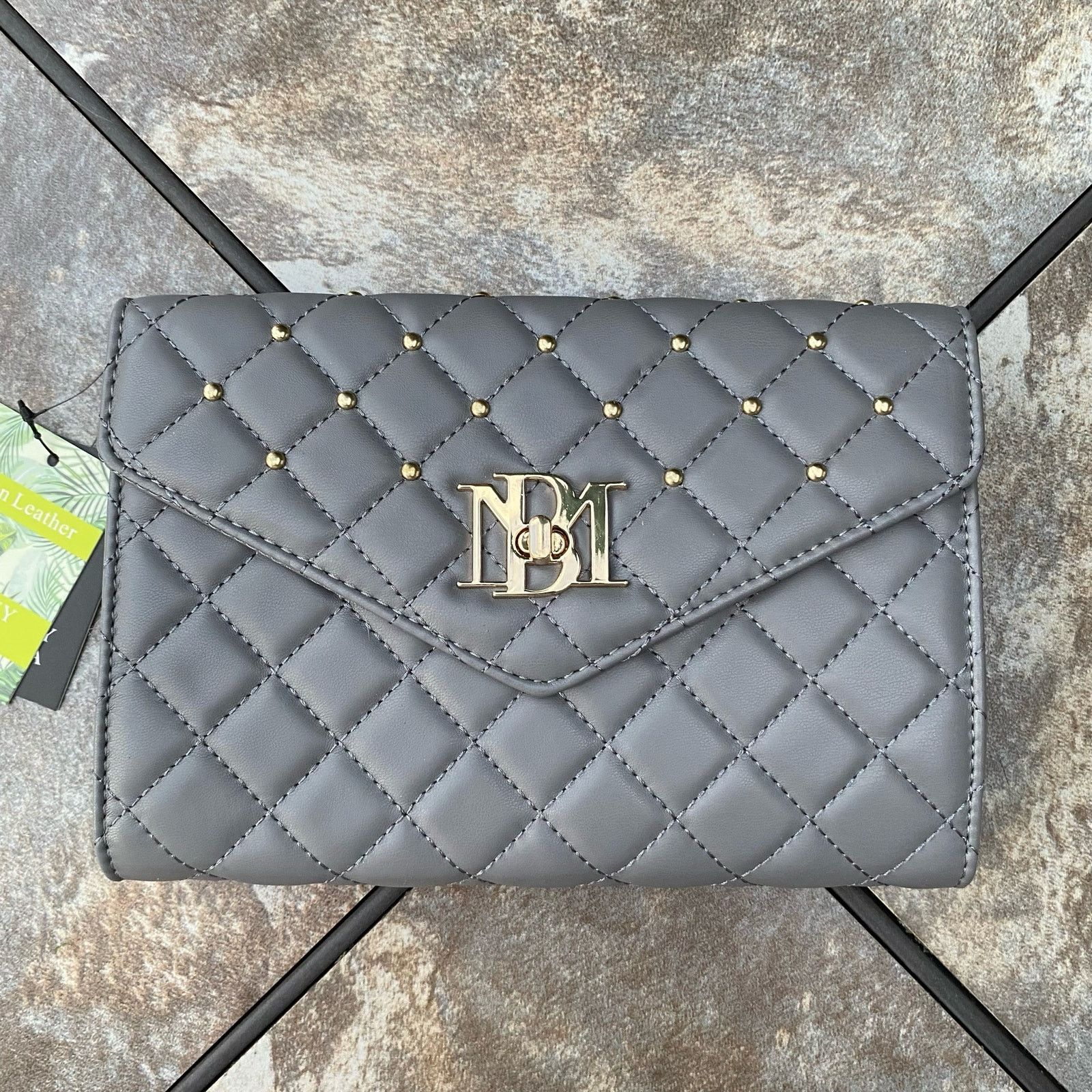 Badgley Mischka BADGLEY MISCHKA Plum Diamond Quilt Convertible Crossbody Bag Size ONE SIZE - 9 Thumbnail