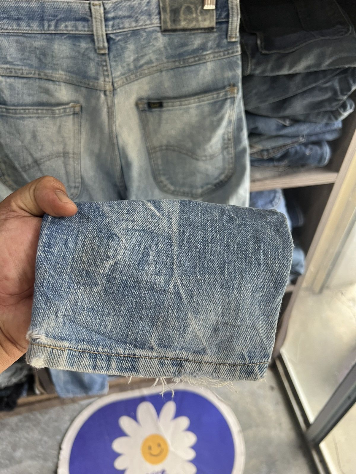 Lee 🔥Rare Vintage Lee 101+ Distressed Denim Size US 31 - 14 Thumbnail