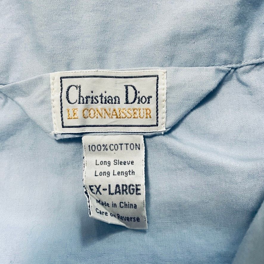 Dior Vintage Dior light blue button down pajama top Size ONE SIZE - 4 Thumbnail