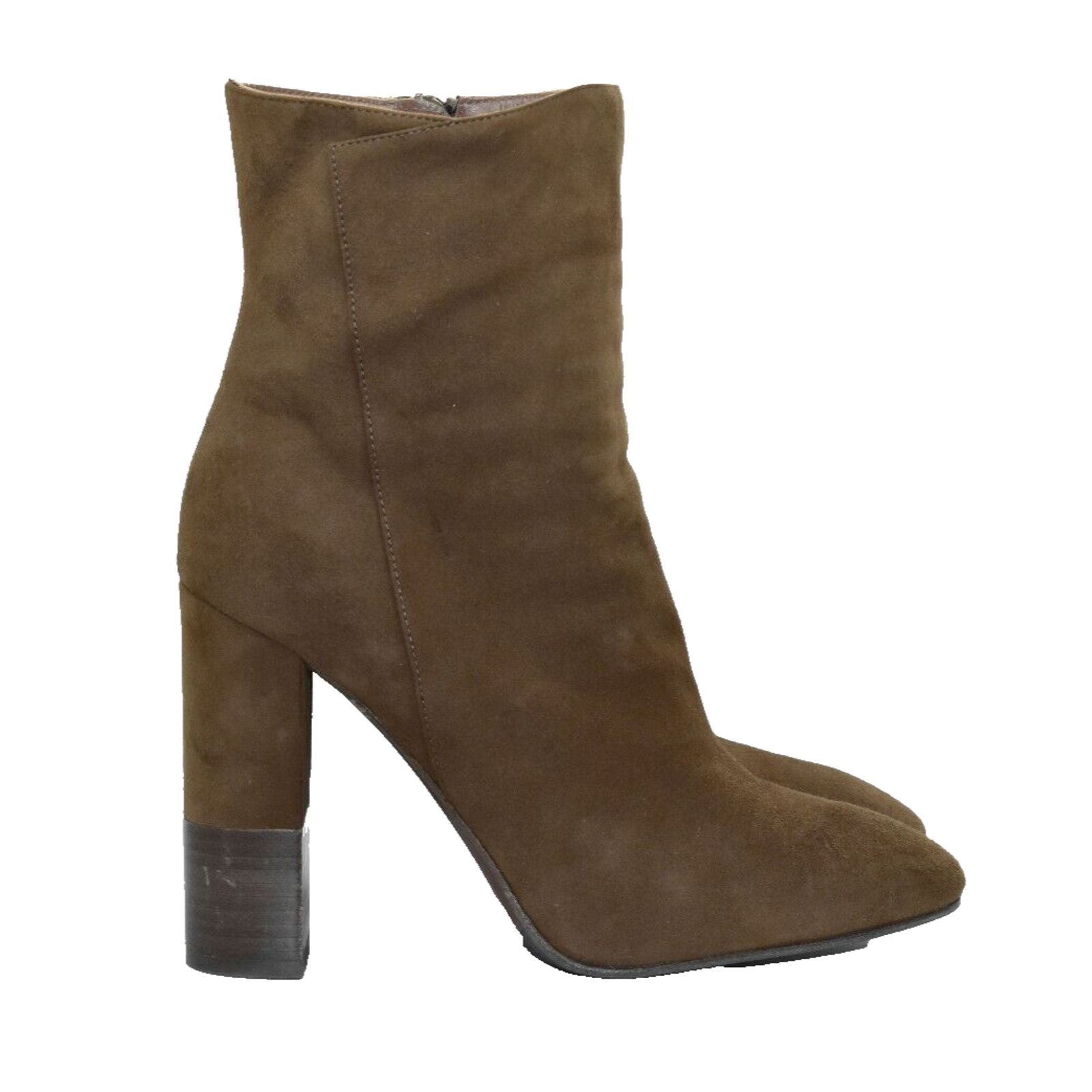 Aquatalia AQUATALIA Erika Suede Caramel Weatherproof Ankle Boots Sz 10 Size US 10 / IT 40 - 4 Thumbnail