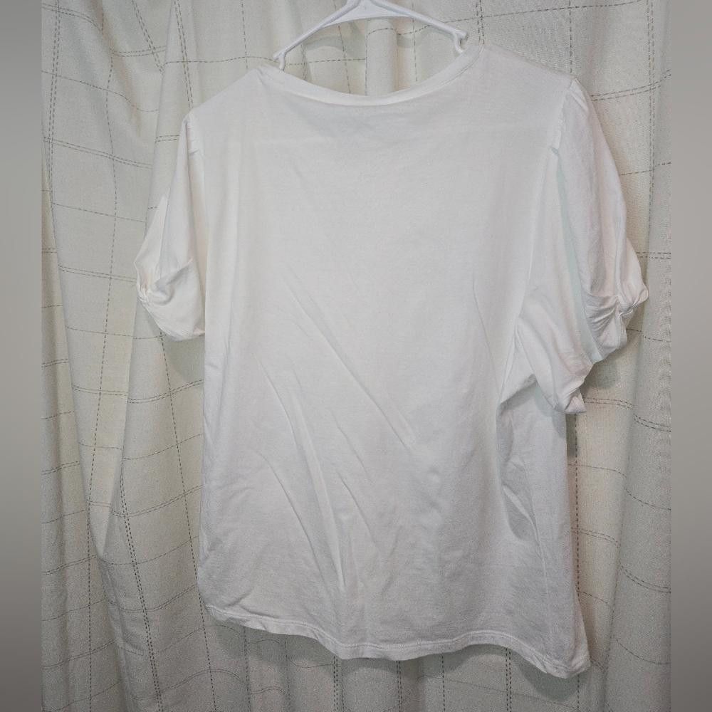 J.Crew J Crew Broken-in Jersey Puff-Sleeve T-shirt Size XL / US 12-14 / IT 48-50 - 9 Thumbnail