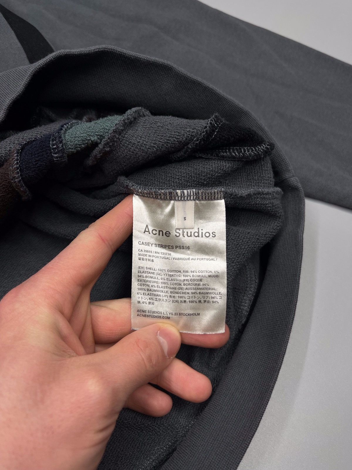 Acne Studios Acne Studios Stripped Sweatshirt Casey Stripes PSS16 Size US S / EU 44-46 / 1 - 5 Thumbnail