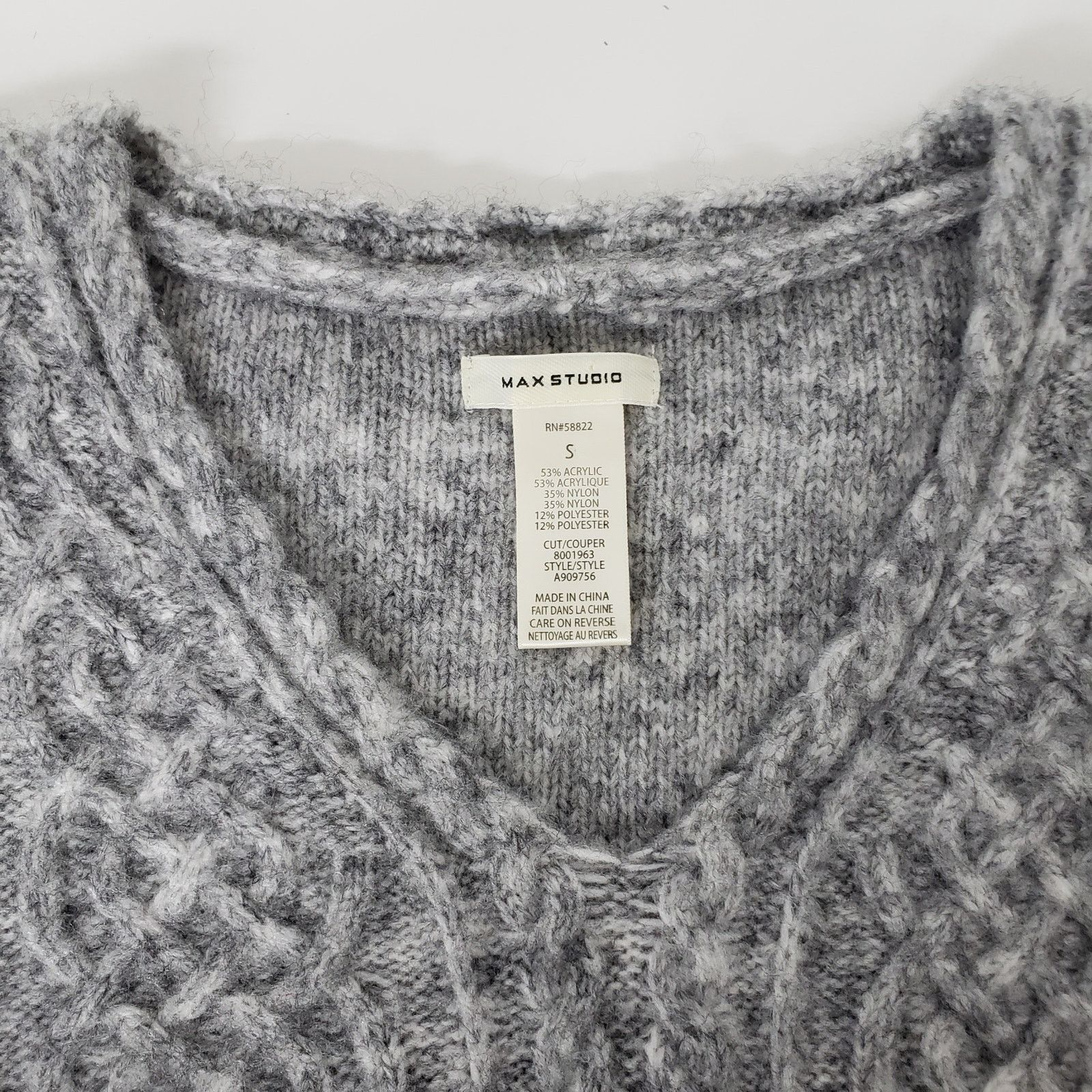 Other Max Studio Sweater Dress Cable Knit Long Sleeve V-Neck S Size S / US 4 / IT 40 - 10 Thumbnail